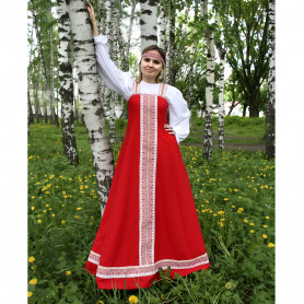 Сарафан с блузой Красна Девица, габардин- фото 1